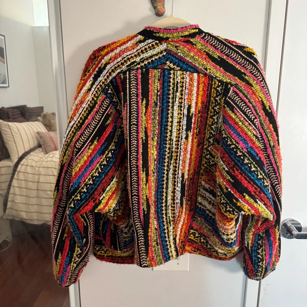 FORTE FORTE BLOUSON JACQUARD PARAISO JACKET - FIESTA - Picture 10 of 10
